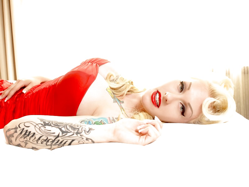 Blonde: Fake tits and tats! #11954334