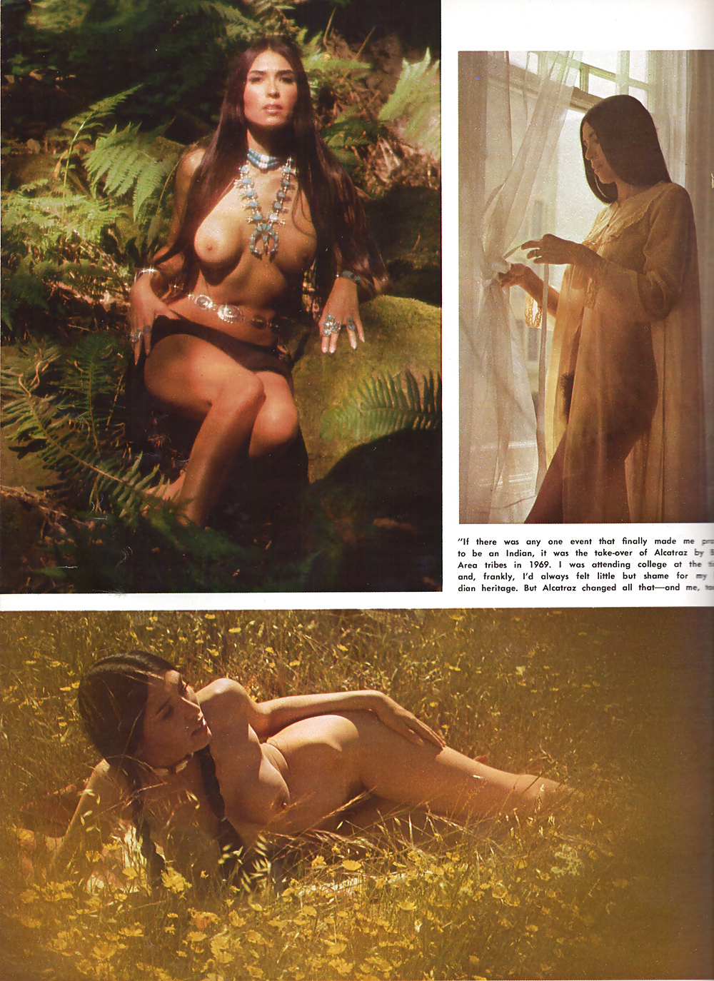Sacheen Littlefeather Native American Playboy Ausbreitung 1970 #5781979