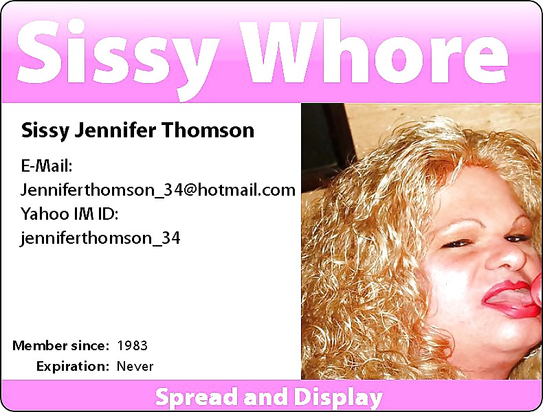 Sissy faggot jennifer exposed
 #22694985