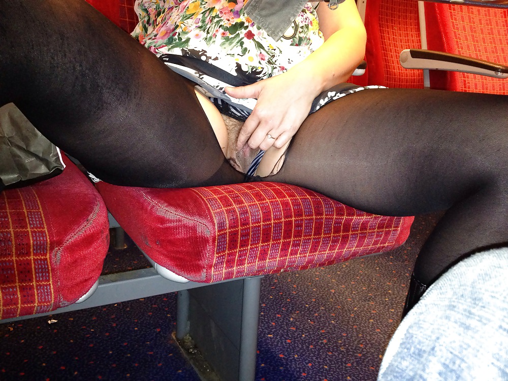 Bored on the train, flashing pussy #18101546