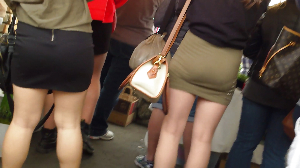 Teen girl in short tight skirt with nice ass & butt #9338499