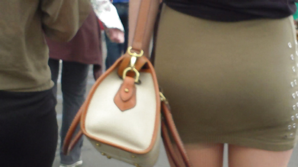 Teen lady in transient tight skirt with good ass & butt #9338533