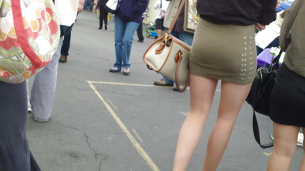 Teen lady in transient tight skirt with good ass & butt #9338545
