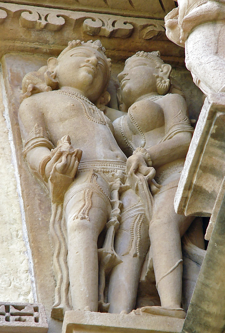 The erotic sculptures of Khajuraho (India) #12847367