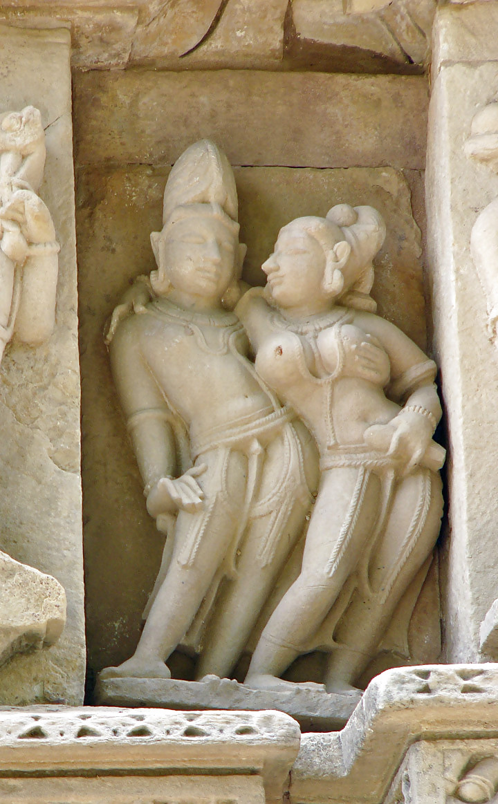 The erotic sculptures of Khajuraho (India) #12847453
