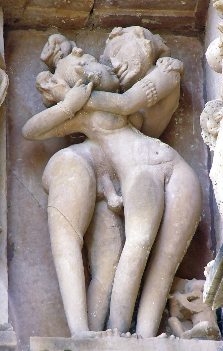 The erotic sculptures of Khajuraho (India) #12847477