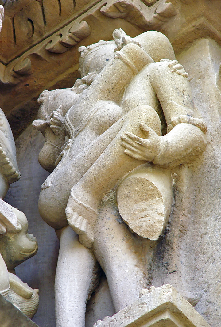 The erotic sculptures of Khajuraho (India) #12847526