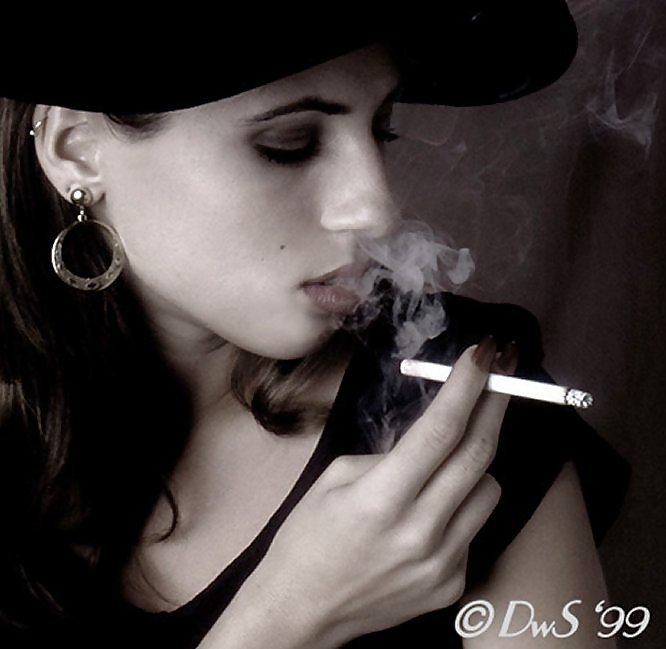 Beautiful Women Smoking B&W 005 #5549638