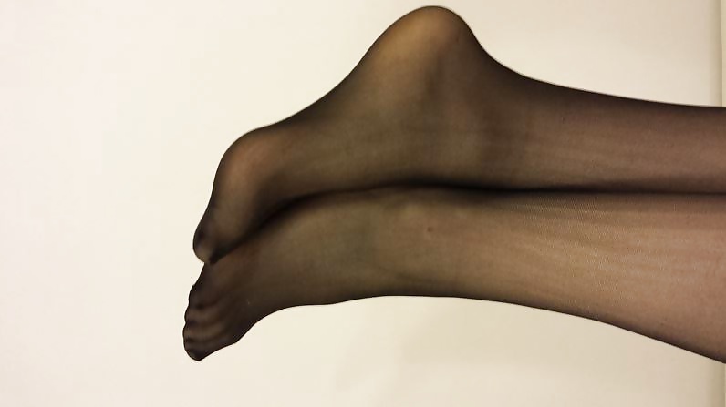 Beautiful stocking or pantyhose feet