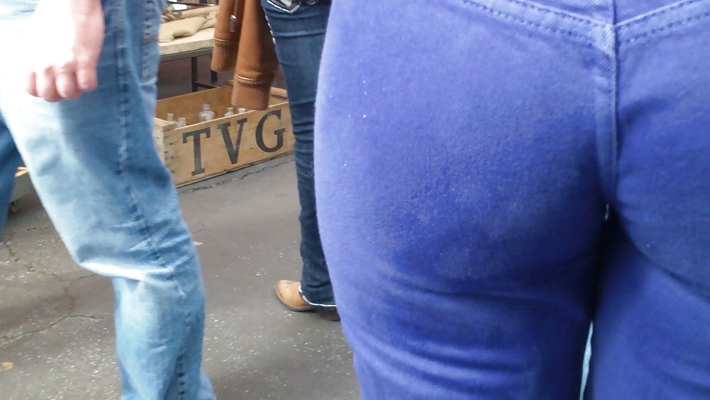 Beautiful teen butt & ass in jeans up close  #7339231
