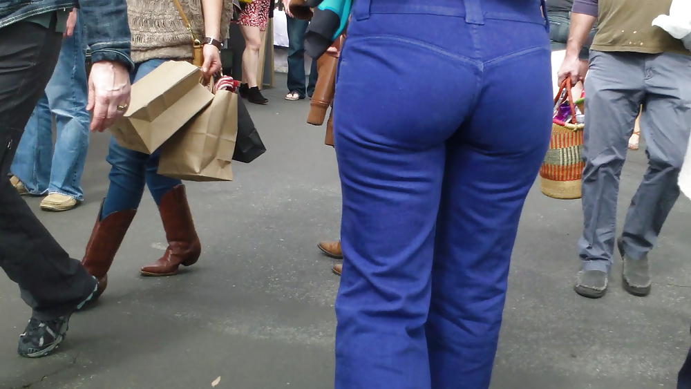 Beautiful teen butt & ass in jeans up close  #7339601