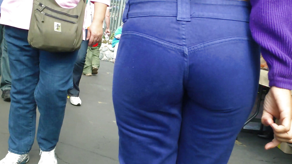 Beautiful teen butt & ass in jeans up close  #7339719