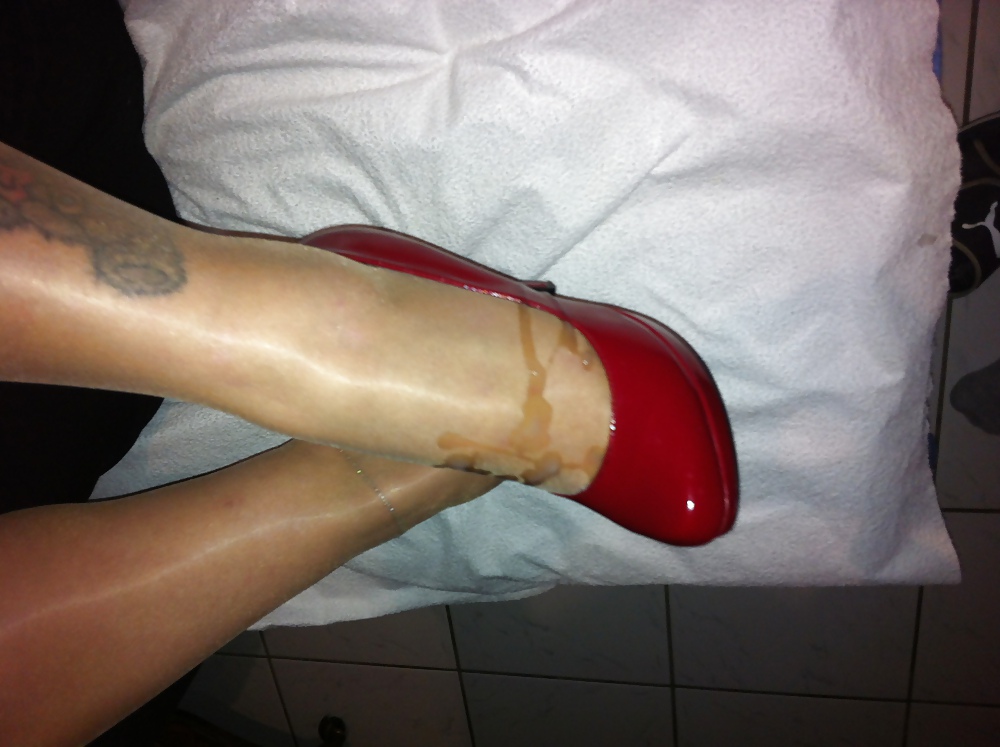 Shoesjob and red hight heels and cumshot mjlf #21710885