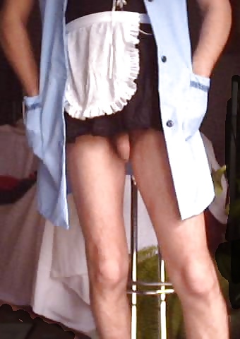 Blouse nylon pour soubrette male soumise #3479724