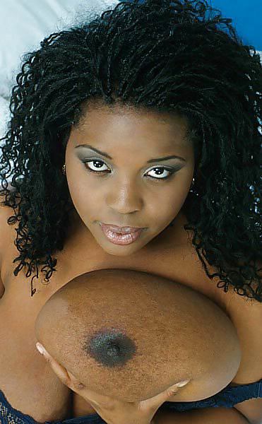 Black BBW showing off her big titties #4679124