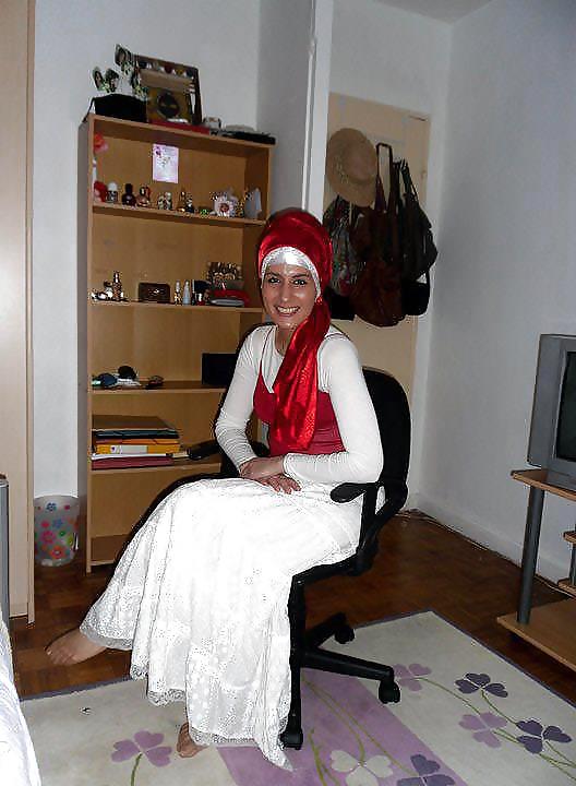 Turbanli hijab árabe, turco, asiático desnudo - no desnudo 14
 #15595732