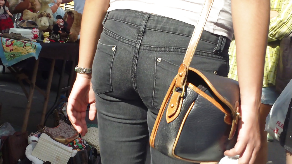 Sexy teen butts in tight ass jeans  #7408577