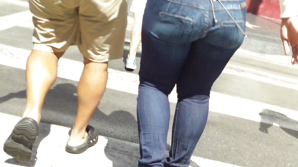 MILF big ass & butt super tight jeans #21936023