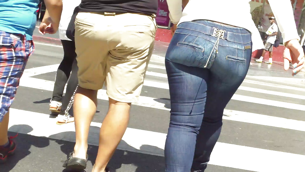 MILF big ass & butt super tight jeans #21936044