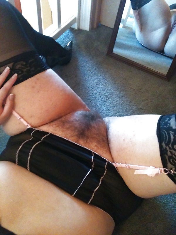 Chubby hairy stockings dress-up #4818984