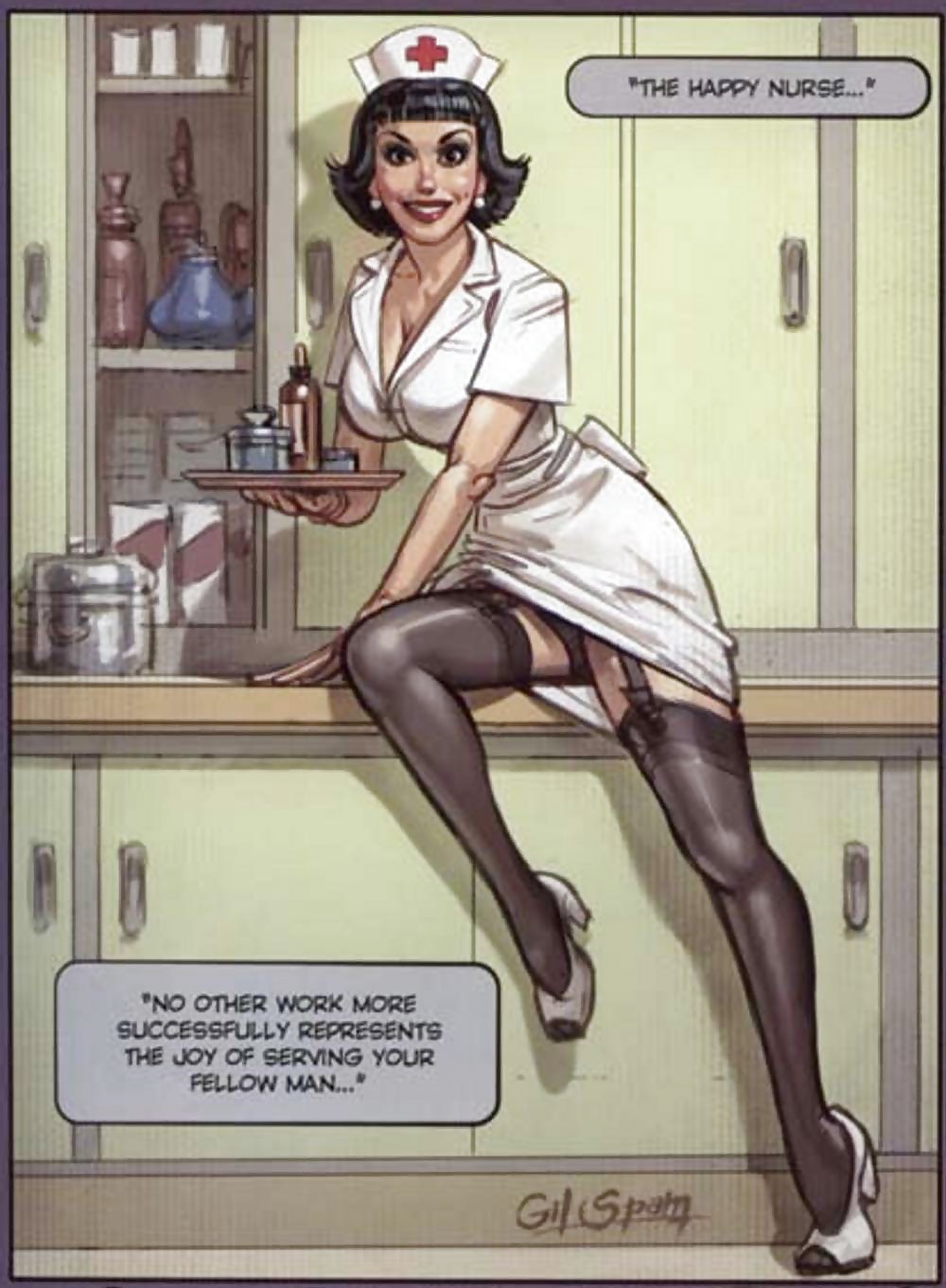 Sexy Cartoon nurses Spike #15390697