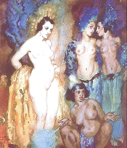 Painted Ero and Porn Art 13 - Norman Lindsay ( 2 ) #7642362