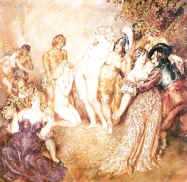 Painted Ero and Porn Art 13 - Norman Lindsay ( 2 ) #7642456