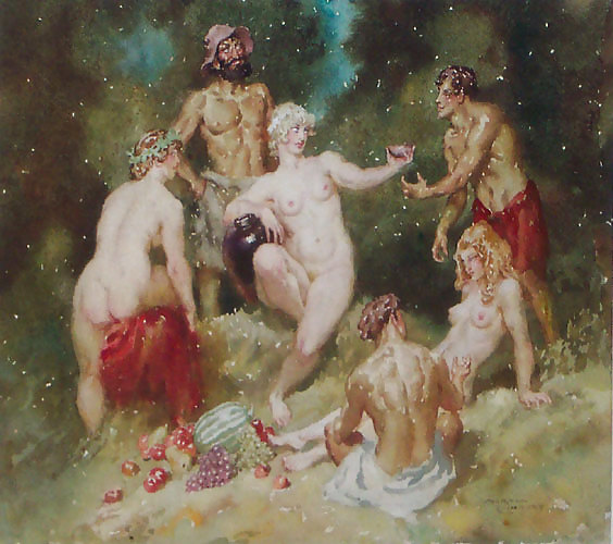 Painted Ero and Porn Art 13 - Norman Lindsay ( 2 ) #7642462