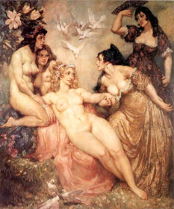 Painted Ero and Porn Art 13 - Norman Lindsay ( 2 ) #7642469
