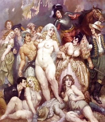 Painted Ero and Porn Art 13 - Norman Lindsay ( 2 ) #7642531