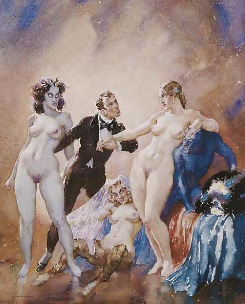 Painted Ero and Porn Art 13 - Norman Lindsay ( 2 ) #7642589