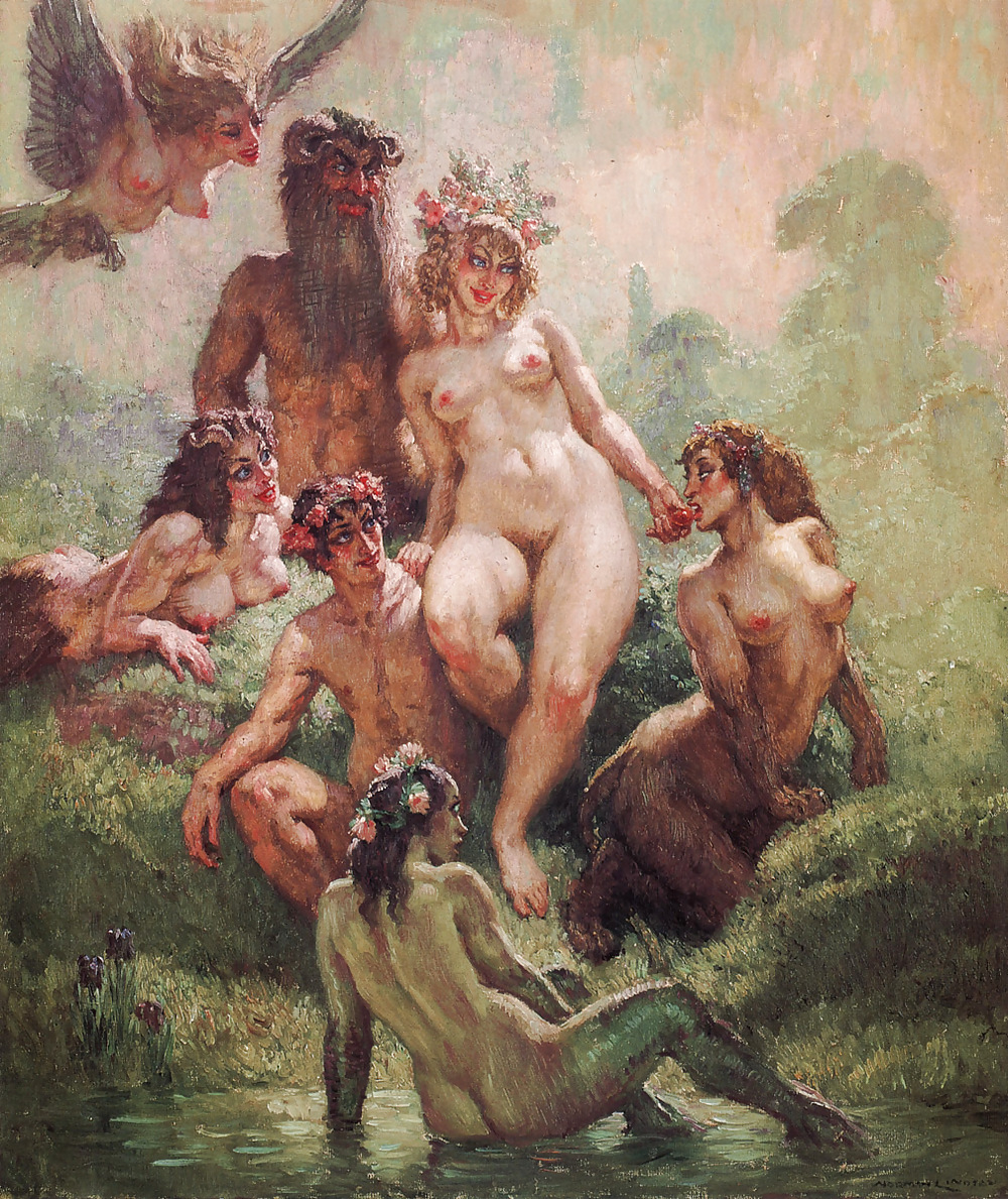 Painted Ero and Porn Art 13 - Norman Lindsay ( 2 ) #7642632
