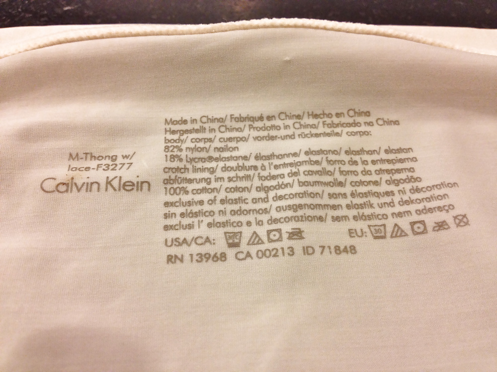 Calvin Klein Weißen Spitzen-String #9179831