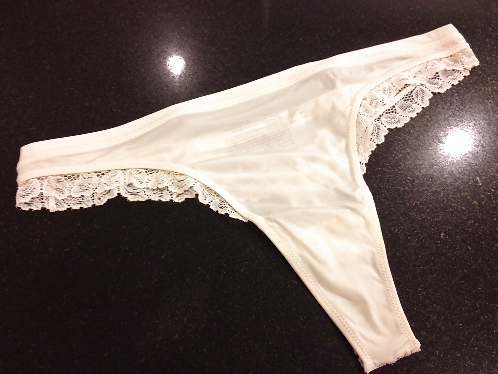 Calvin Klein Weißen Spitzen-String #9179852