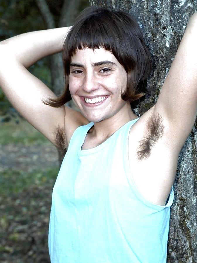 Girls with hairy, unshaven armpits R #21764943