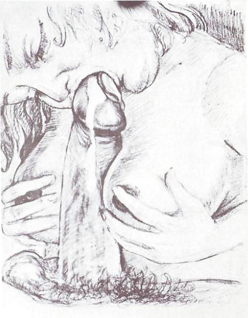 描かれたポルノアート 22 - フェラチオ 1
 #19029765