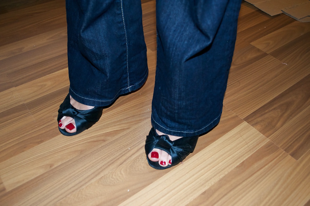 Black Peep Toe Shoes #11171301