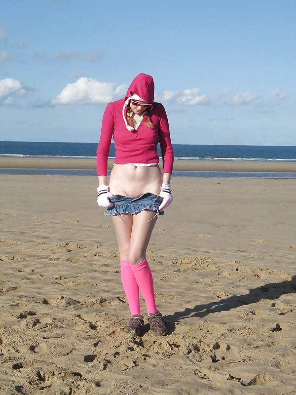Me Silly in Pink at the beach! #8924456