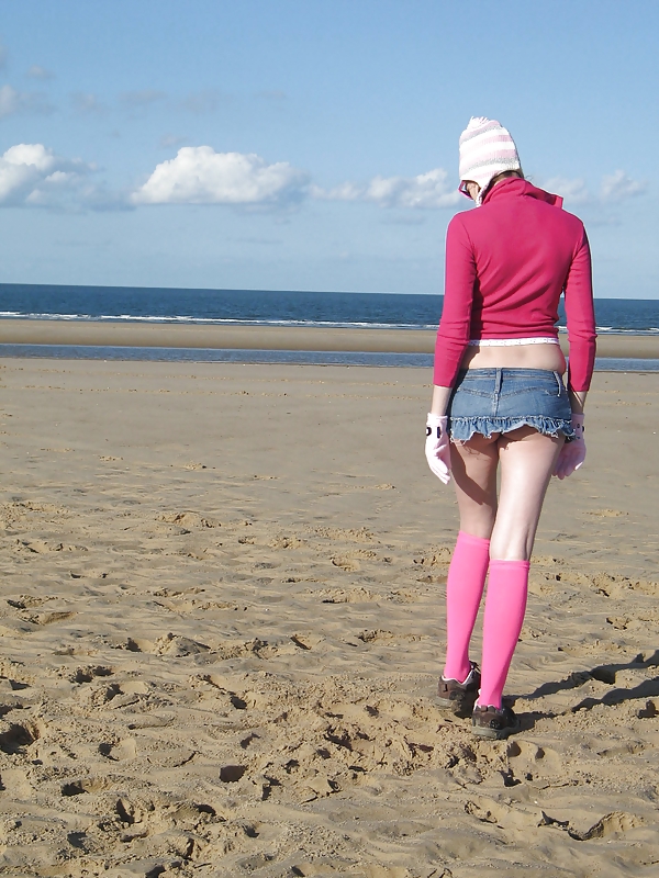 Me Silly in Pink at the beach! #8924462