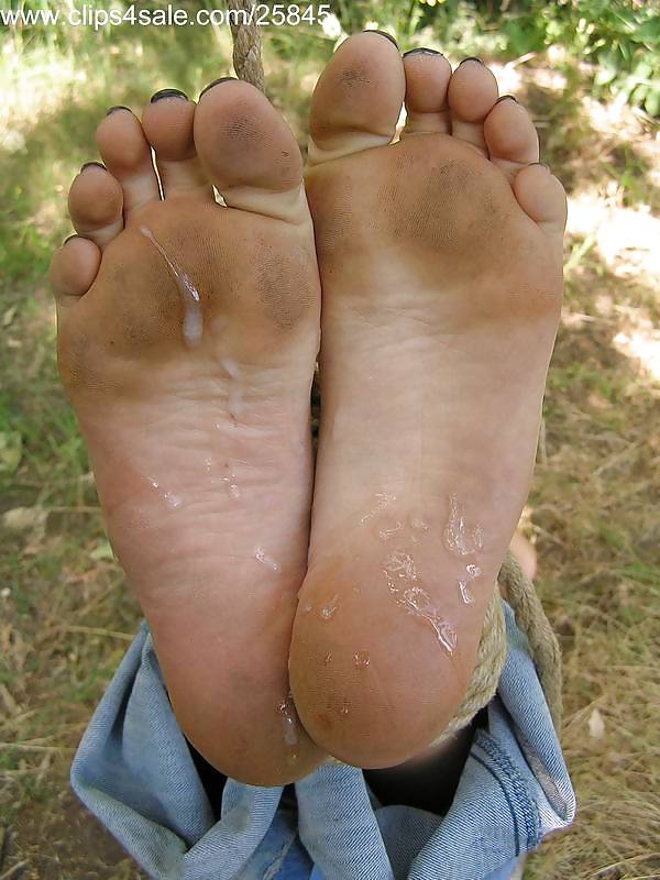 Bondage foot and cumshot on soles #6142804