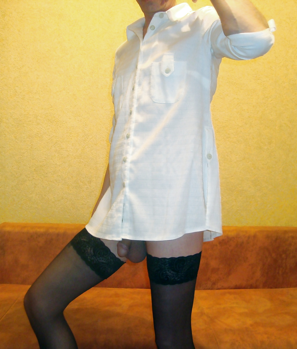 White shirt, stockings, pantyhose and ass) #18375284