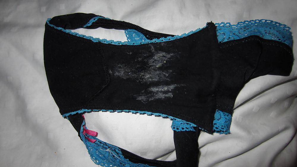 Blue Lace Panty-Small BBC Dildo-Creampie #16701515