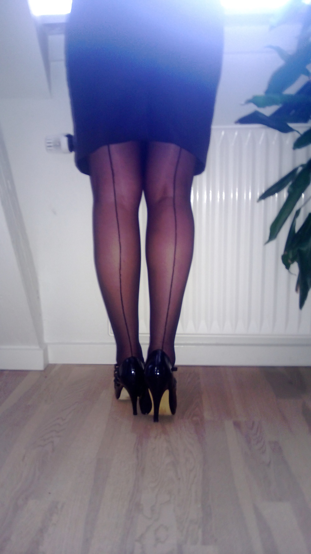 Black stockings with seam #20751261