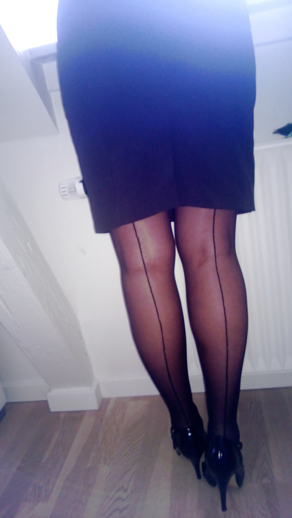 Black stockings with seam #20751270