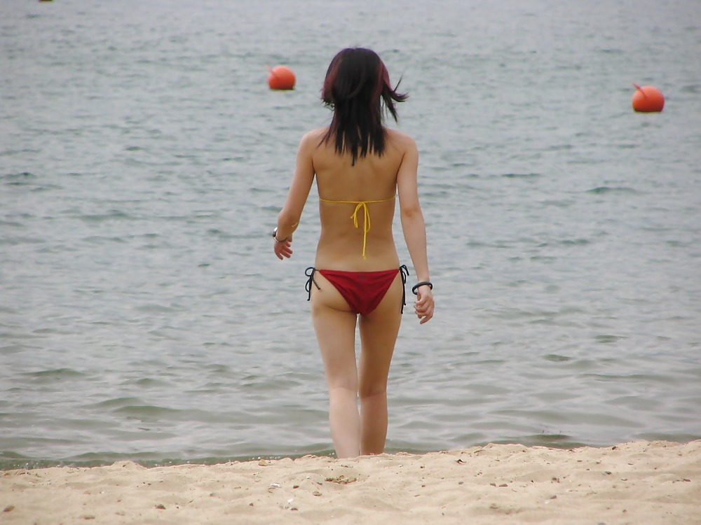Sweet beach babe from HK #2308280