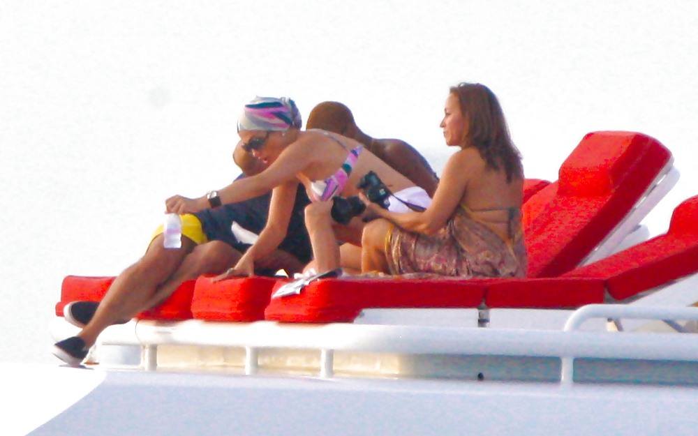 Jennifer Lopez Celebrating her birthday in Miami BIKINI Top #5633850