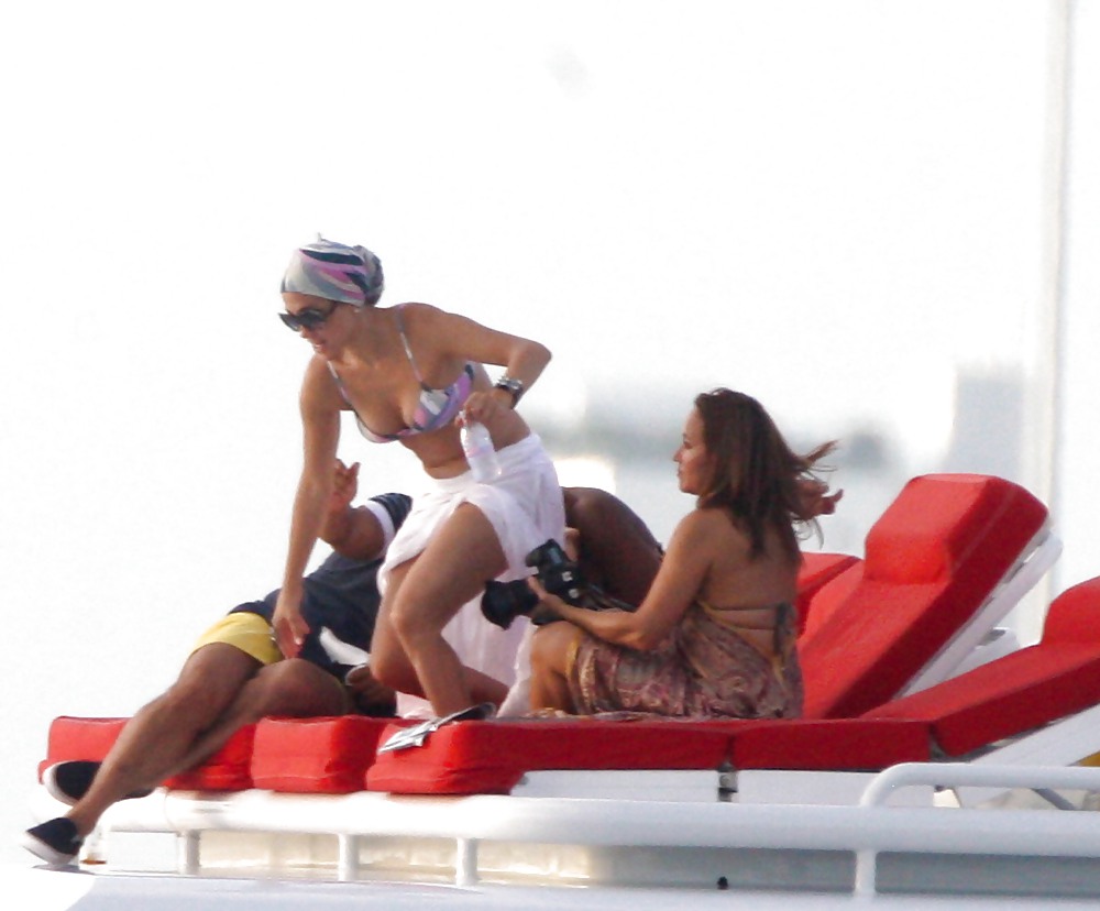 Jennifer Lopez Celebrating her birthday in Miami BIKINI Top #5633889