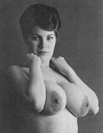 Vintage brunette posing her big lovely titties #15022731