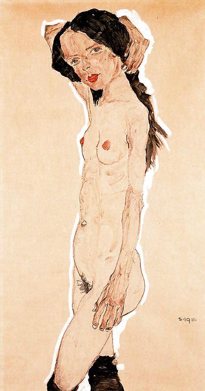 Drawn Ero and Porn Art 30 - Egon Schiele #8368644