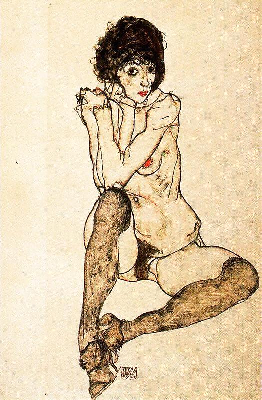 Drawn Ero and Porn Art 30 - Egon Schiele #8368716